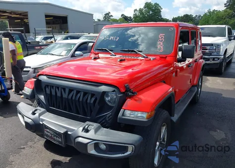 2021 Jeep Wrangler Unlimited Sahara z USA, uszkodzony, nr VIN 1C4HJXEN8MW622359